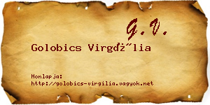 Golobics Virgília névjegykártya